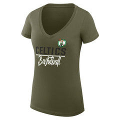 Boston Celtics G-III 4Her by Carl Banks Women's Super-Slim Fit Lightweight Team Sport V-Neck T-Shirt Green