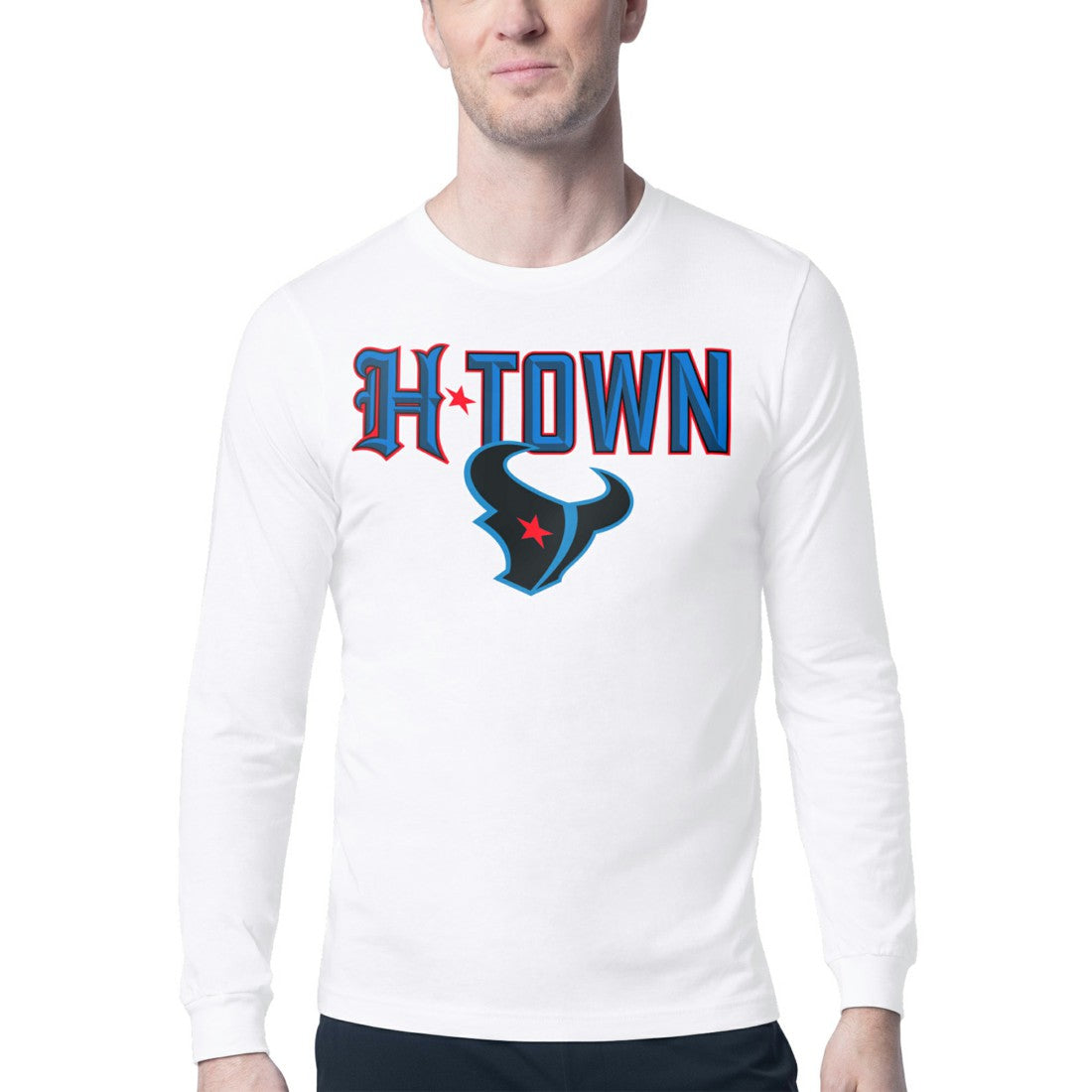 Houston Texans Starter H-Town Graphic Long Sleeve T-Shirt White