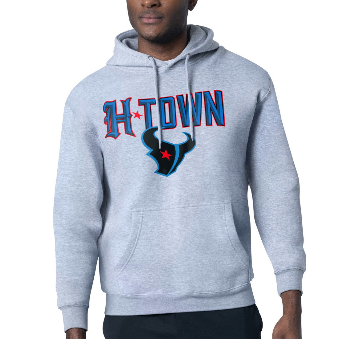 Houston Texans Starter H-Town Graphic Fleece Pullover Hoodie Heather Gray