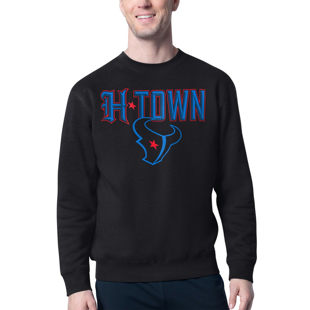 Houston Texans Starter H-Town Graphic Fleece Pullover Sweatshirt Black