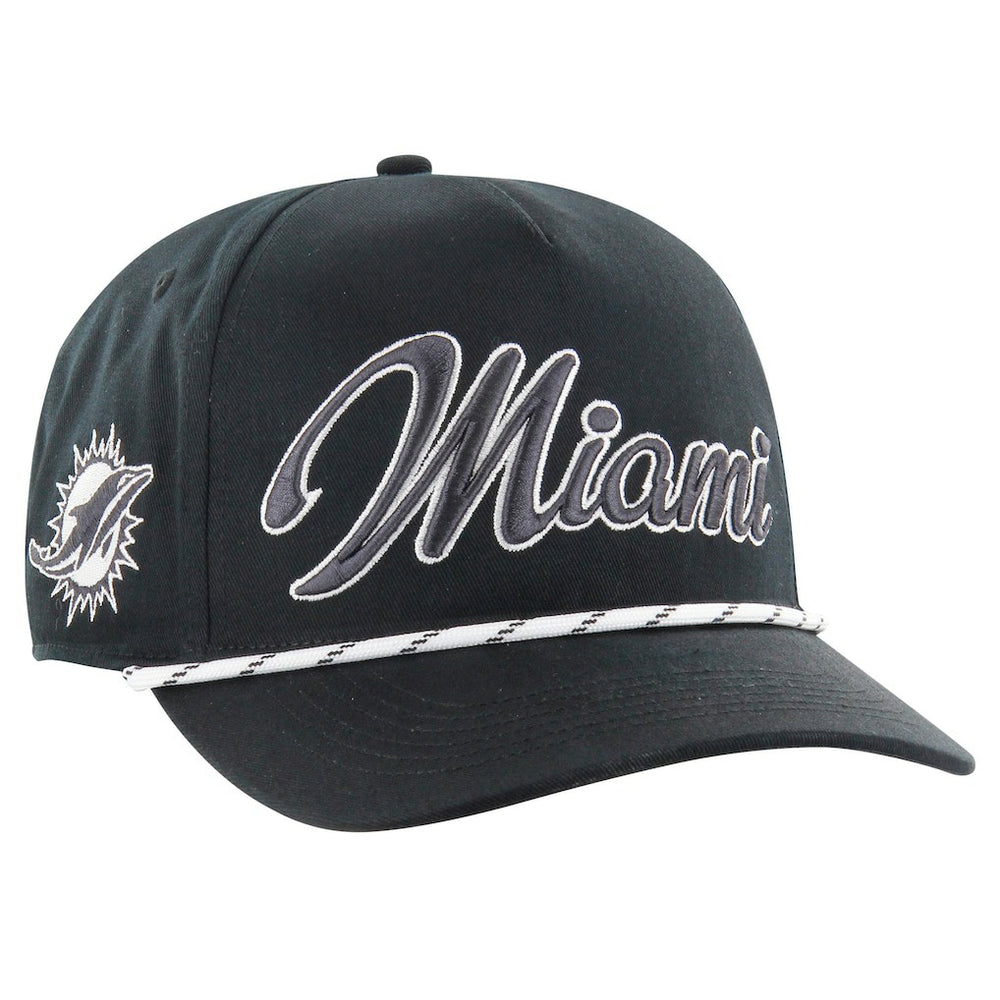 47 brand Miami Dolphins '47 Overhand Speckle Hitch Adjustable Hat Black