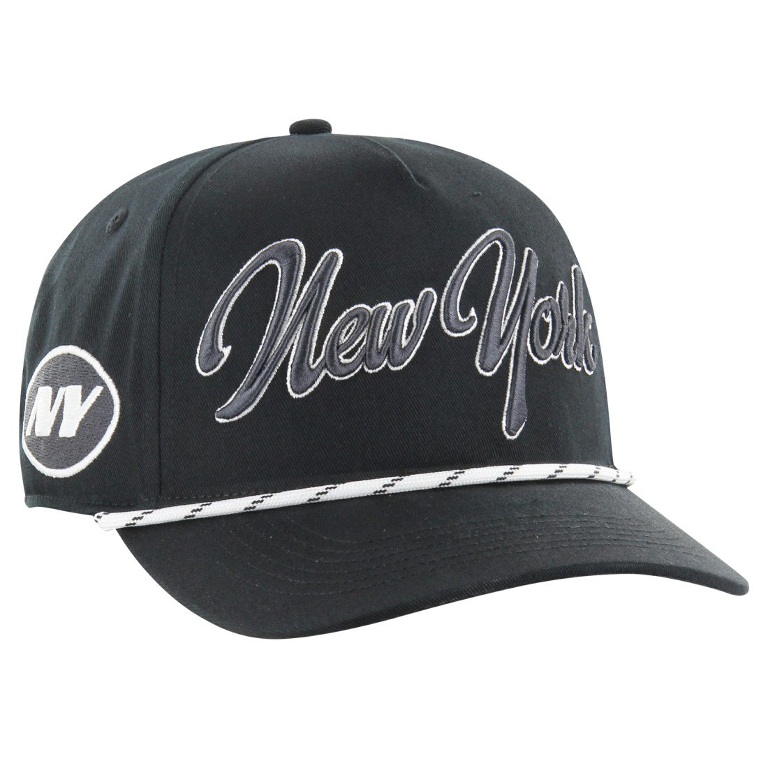 47 brand New York Jets '47 Overhand Speckle Hitch Adjustable Hat Black