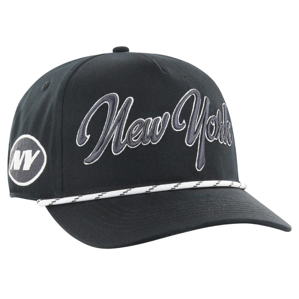47 brand New York Jets '47 Overhand Speckle Hitch Adjustable Hat Black