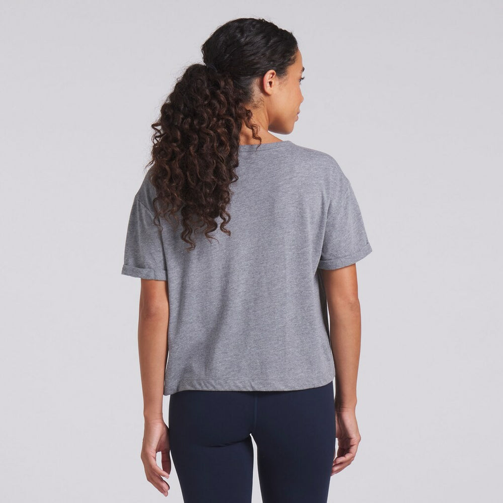 Fanatics Dallas Cowboys Women's Swing Pass Tri-Blend Boxy T-Shirt Heather Gray