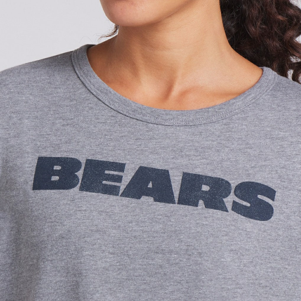 Fanatics Chicago Bears Women's Swing Pass Tri-Blend Boxy T-Shirt Heather Gray