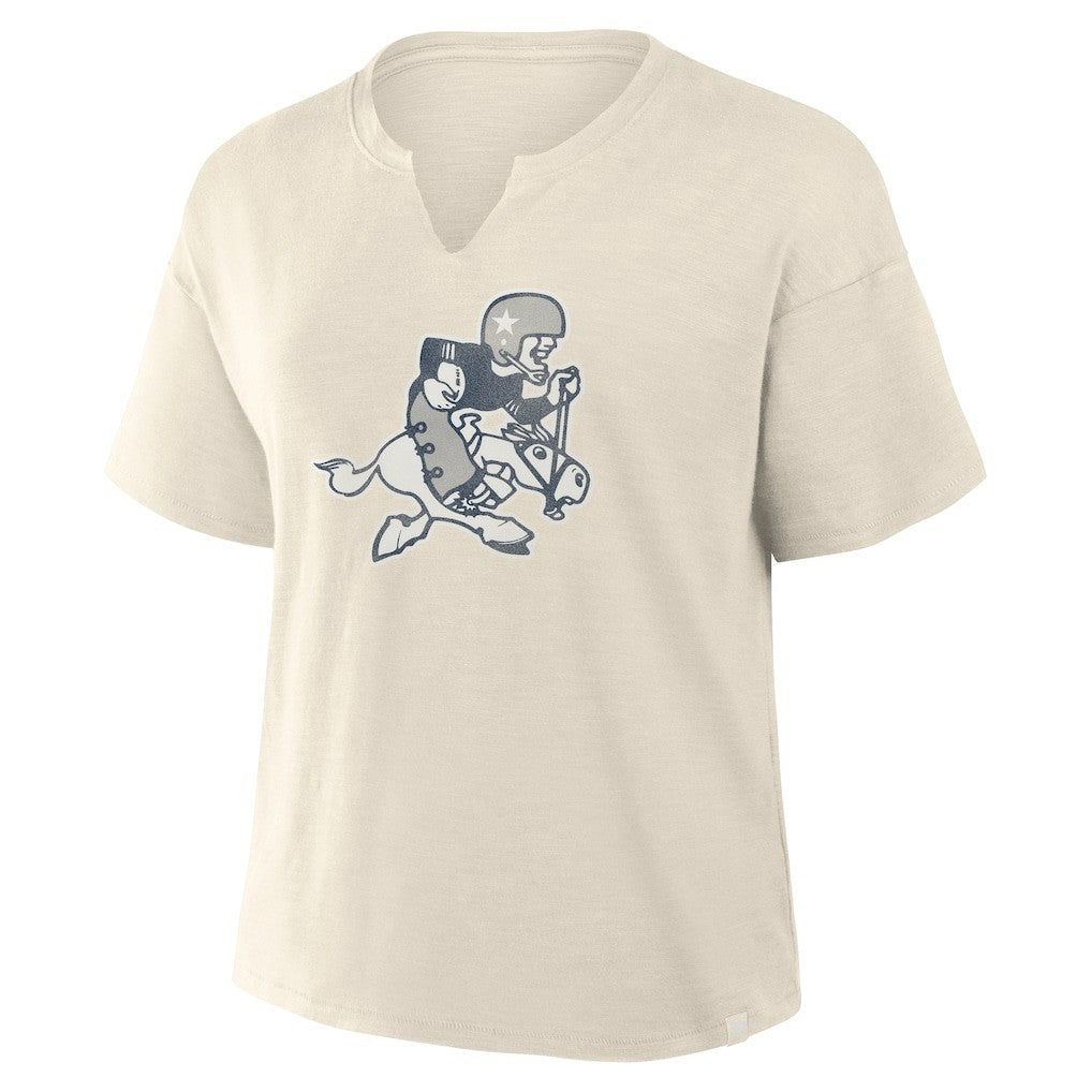 Fanatics Dallas Cowboys Women's Trick Play Slub Boxy T-Shirt Cream