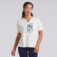 Fanatics Dallas Cowboys Women's Trick Play Slub Boxy T-Shirt Cream
