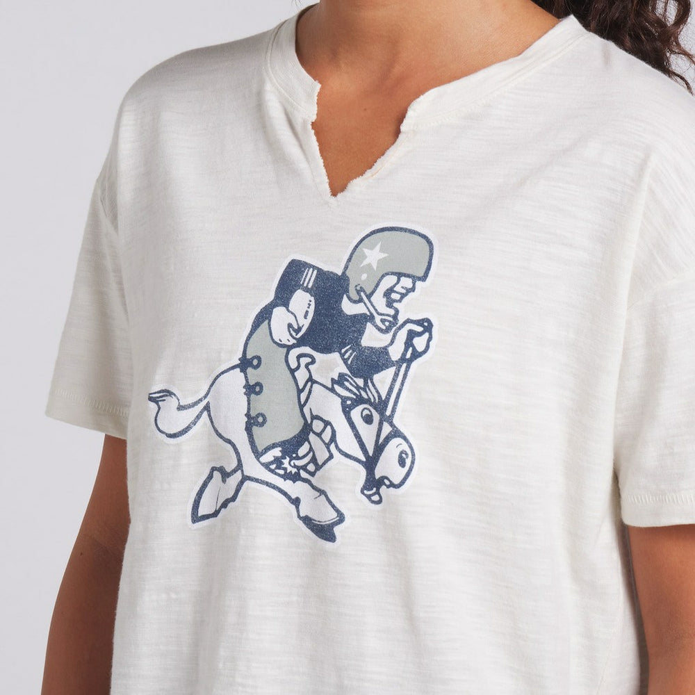 Fanatics Dallas Cowboys Women's Trick Play Slub Boxy T-Shirt Cream
