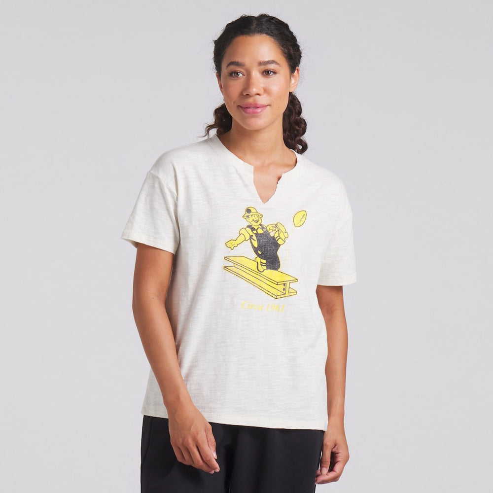 Fanatics Pittsburgh Steelers Women's Trick Play Slub Boxy T-Shirt Cream