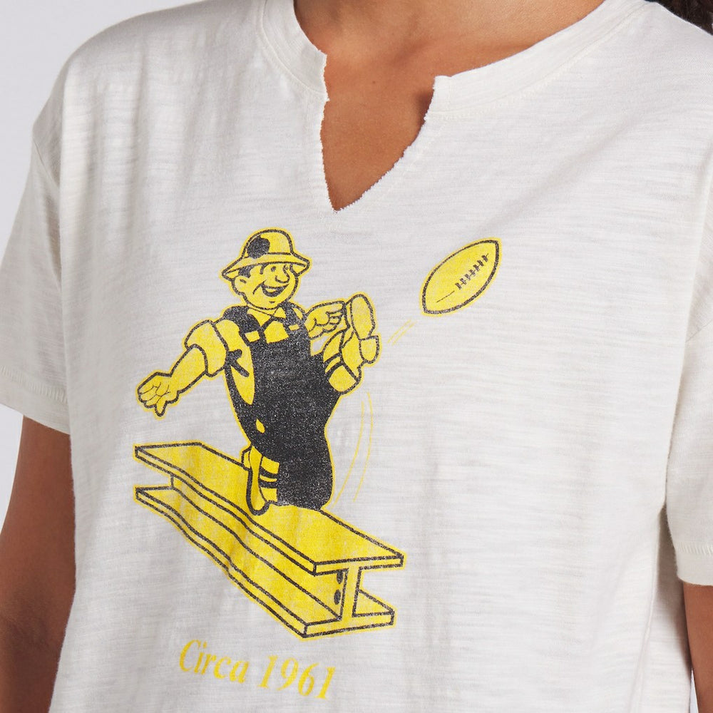 Fanatics Pittsburgh Steelers Women's Trick Play Slub Boxy T-Shirt Cream