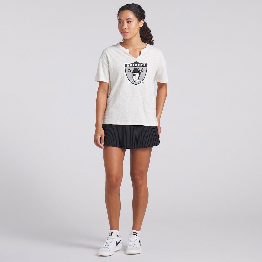Fanatics Las Vegas Raiders Women's Trick Play Slub Boxy T-Shirt Cream