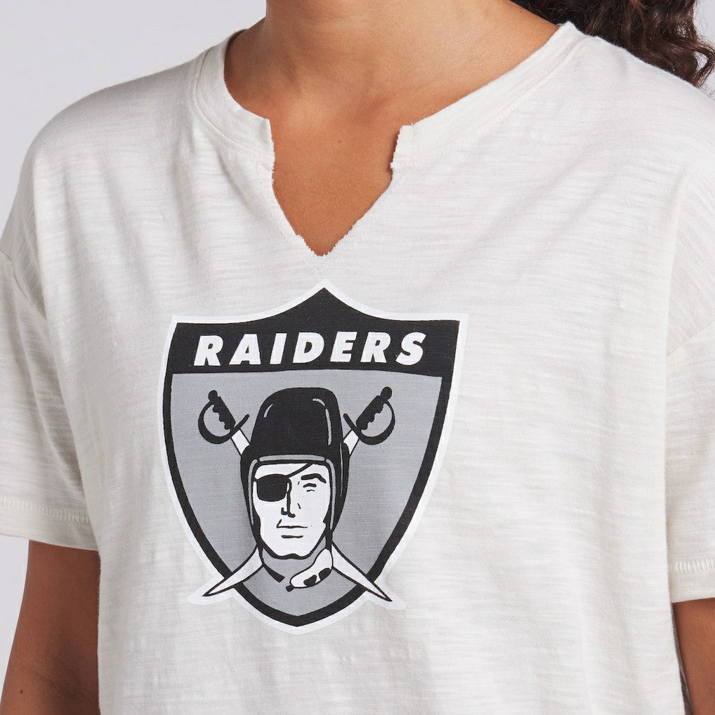 Fanatics Las Vegas Raiders Women's Trick Play Slub Boxy T-Shirt Cream