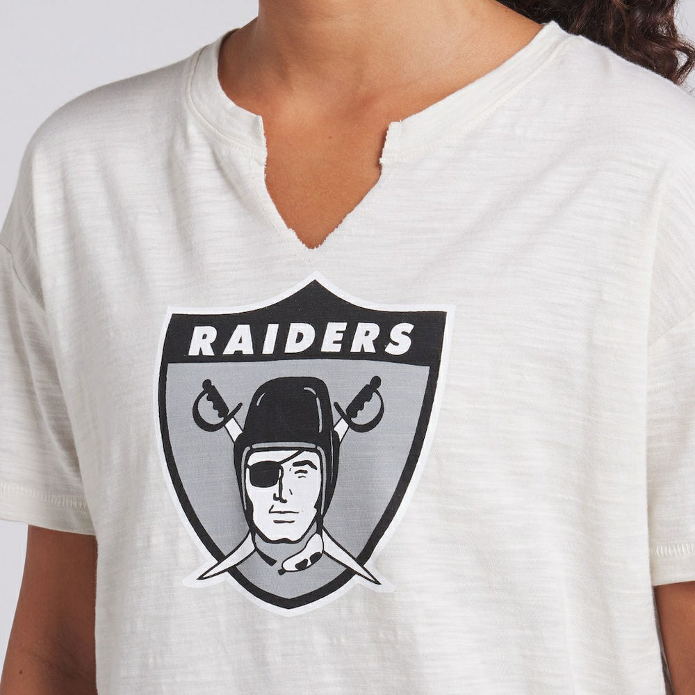Fanatics Las Vegas Raiders Women's Trick Play Slub Boxy T-Shirt Cream