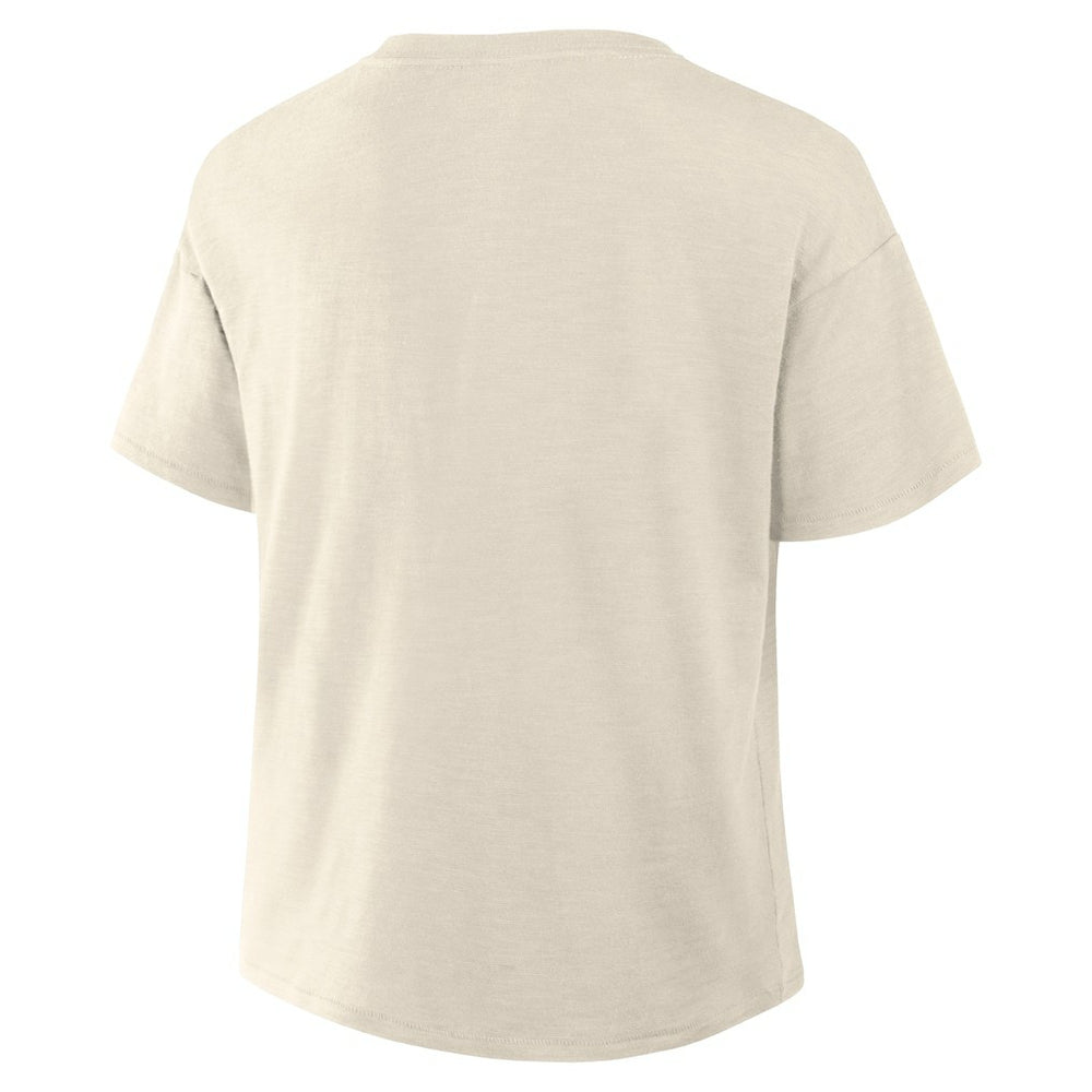 Fanatics Kansas City Chiefs Women's Trick Play Slub Boxy T-Shirt Cream