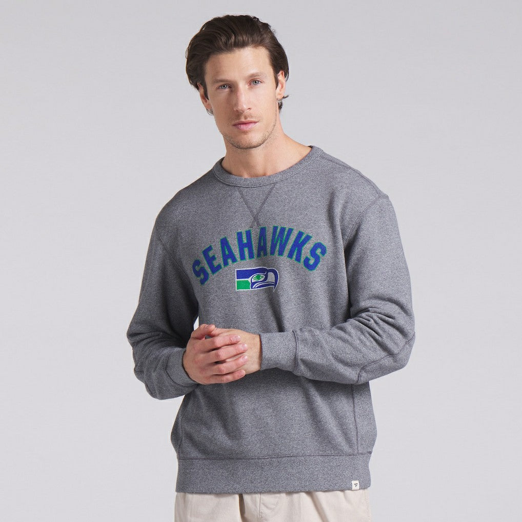 Fanatics Seattle Seahawks Loop Terry Pullover Sweatshirt Heather Gray
