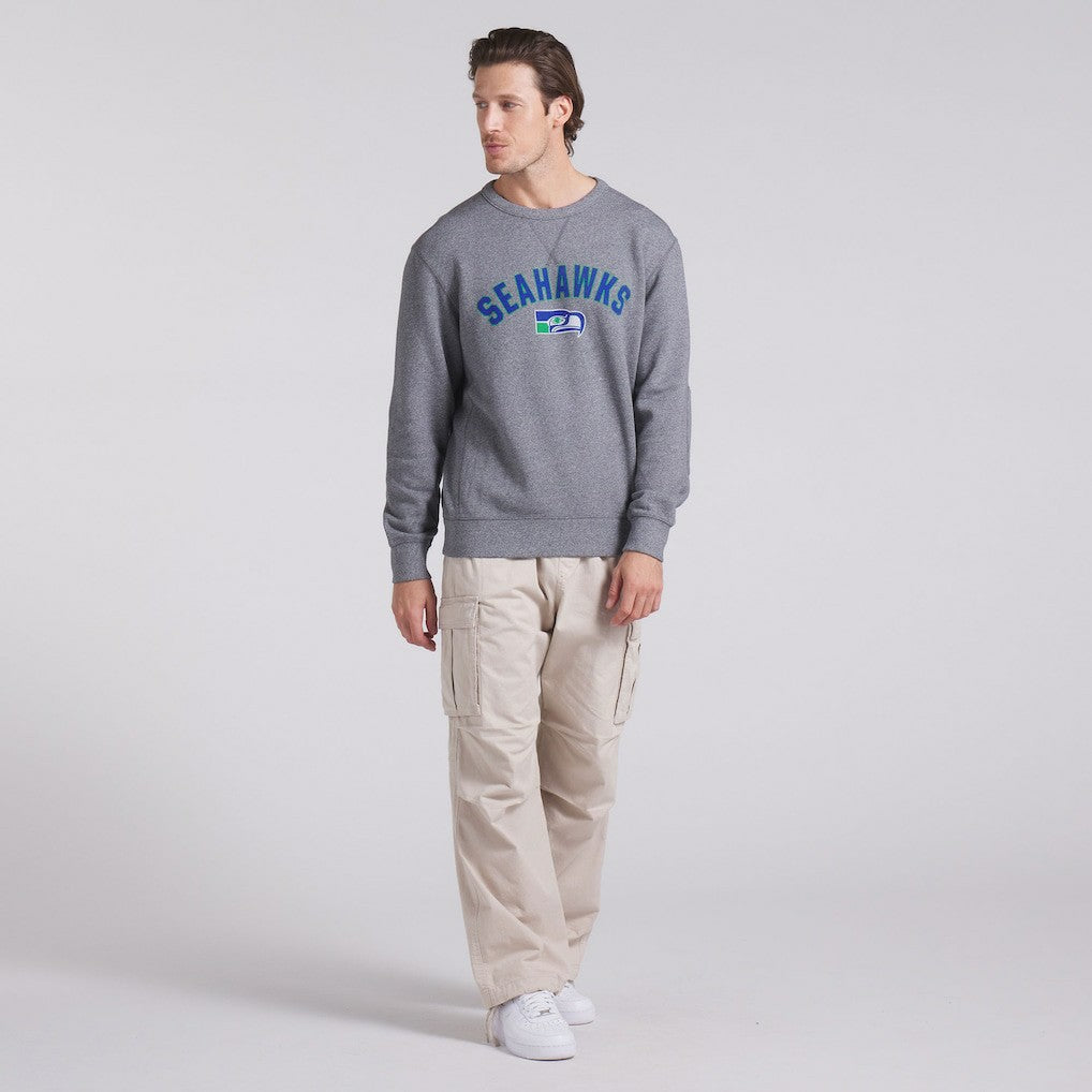 Fanatics Seattle Seahawks Loop Terry Pullover Sweatshirt Heather Gray