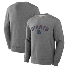 Fanatics New York Giants Loop Terry Pullover Sweatshirt Heather Gray