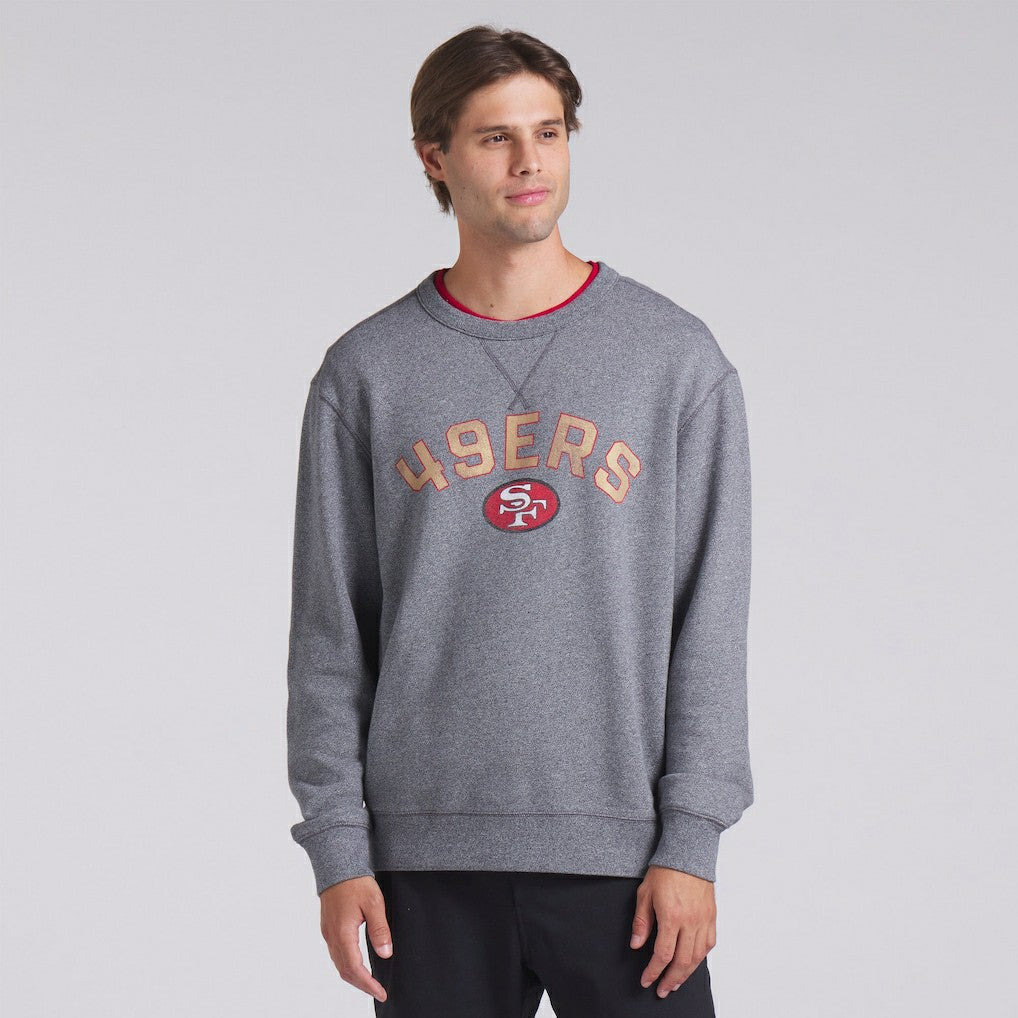 Fanatics San Francisco 49ers Loop Terry Pullover Sweatshirt Heather Gray