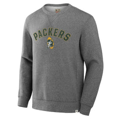 Fanatics Green Bay Packers Loop Terry Pullover Sweatshirt Heather Gray