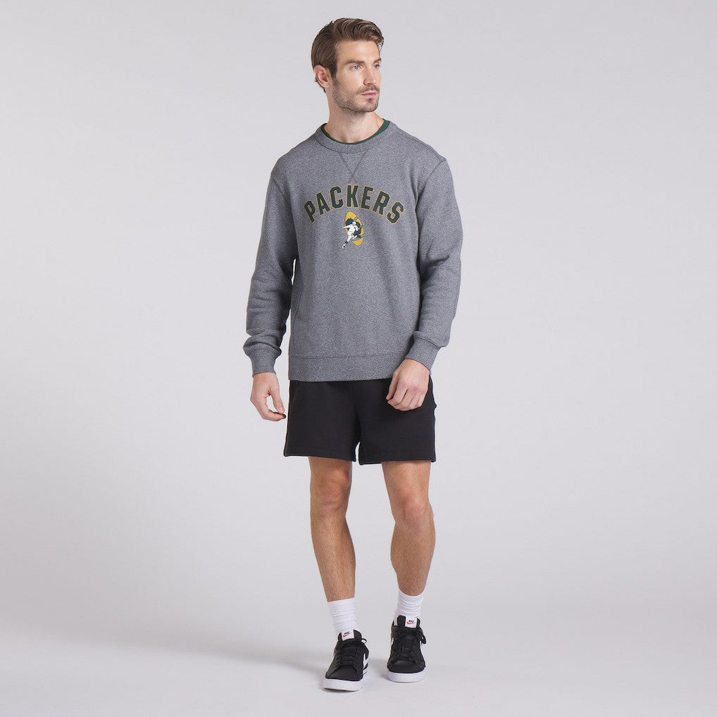 Fanatics Green Bay Packers Loop Terry Pullover Sweatshirt Heather Gray