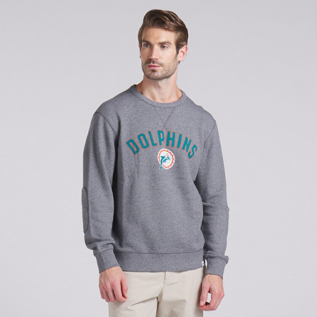 Fanatics Miami Dolphins Loop Terry Pullover Sweatshirt Heather Gray