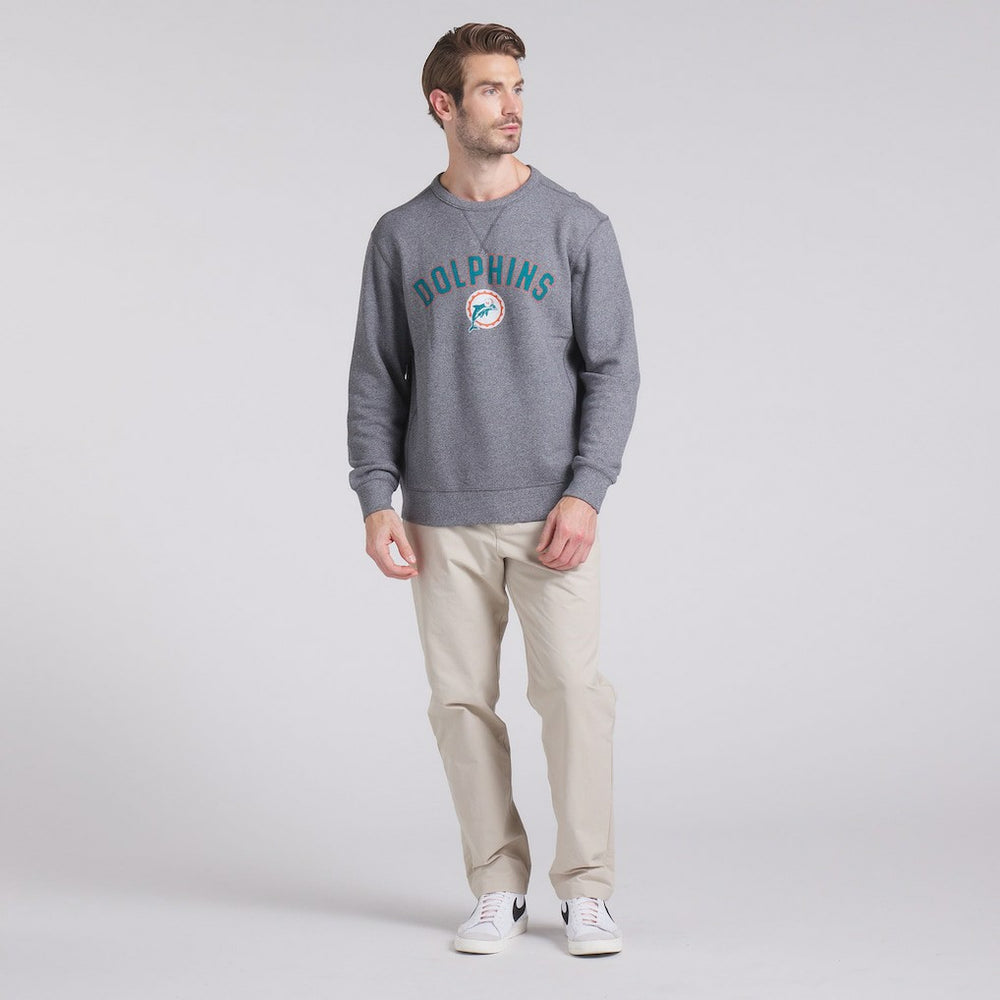 Fanatics Miami Dolphins Loop Terry Pullover Sweatshirt Heather Gray