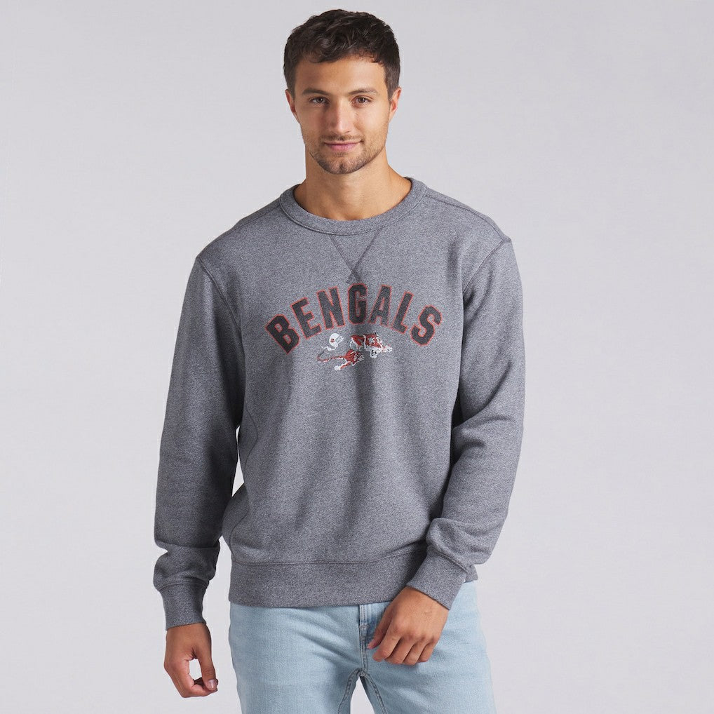 Fanatics Cincinnati Bengals Loop Terry Pullover Sweatshirt Heather Gray
