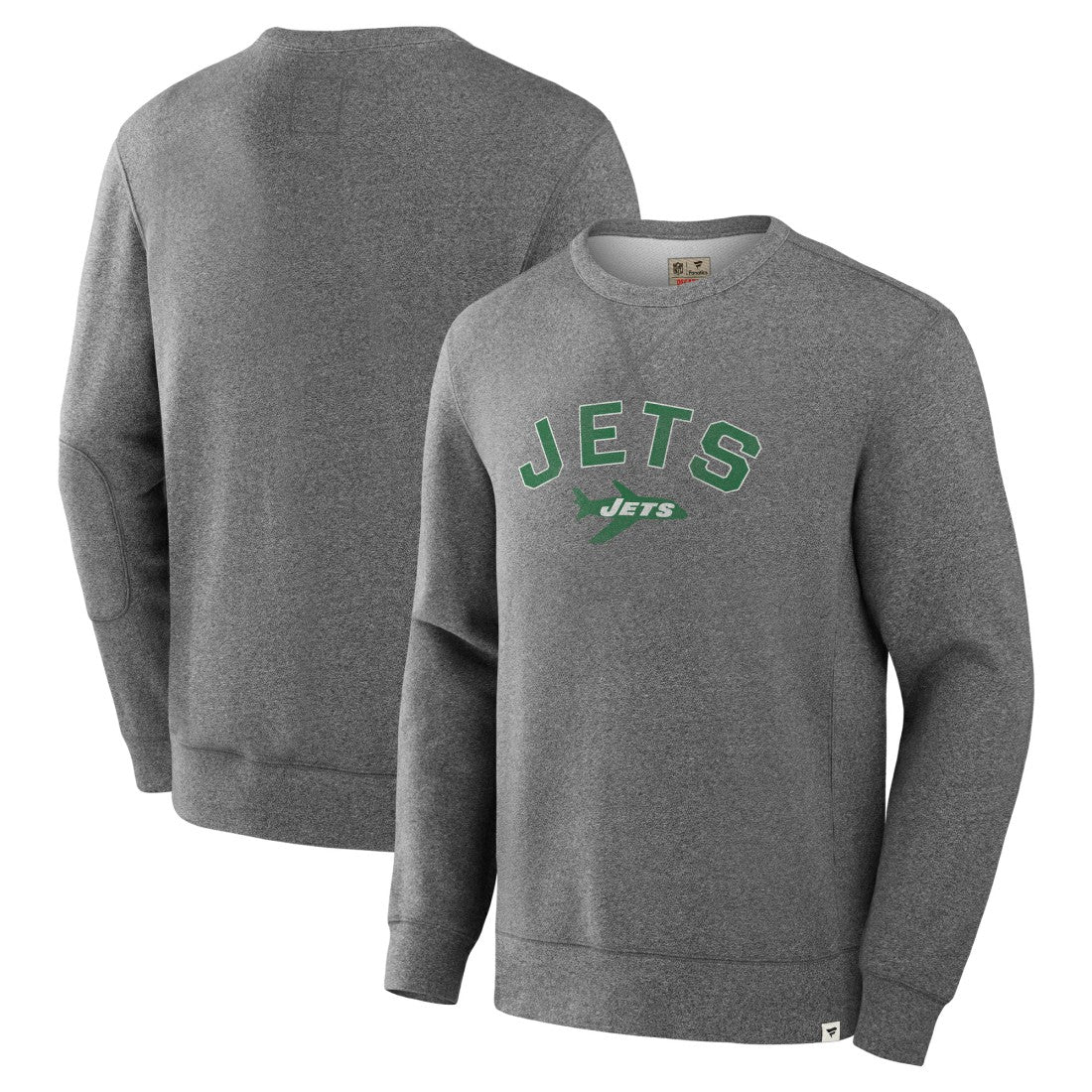 Fanatics New York Jets Loop Terry Pullover Sweatshirt Heather Gray