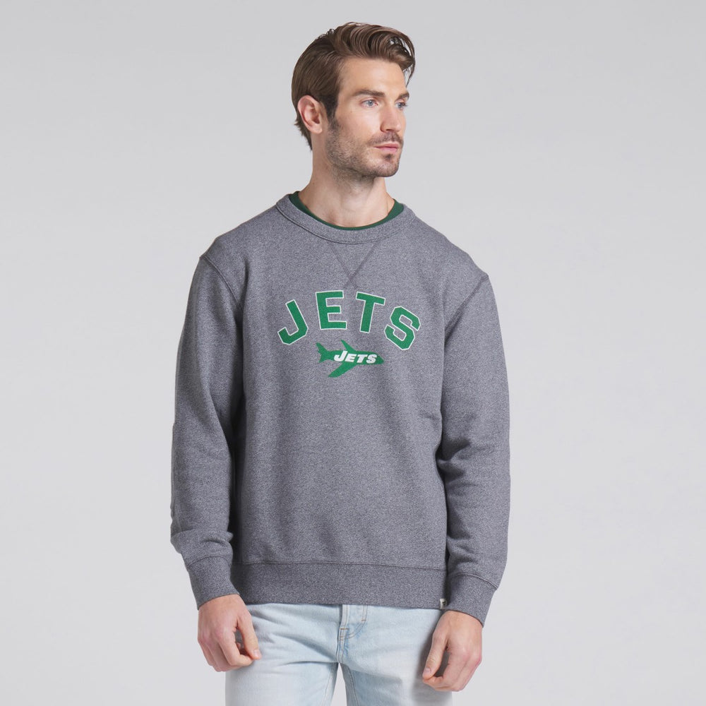 Fanatics New York Jets Loop Terry Pullover Sweatshirt Heather Gray