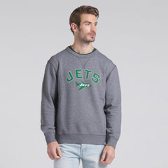 Fanatics New York Jets Loop Terry Pullover Sweatshirt Heather Gray