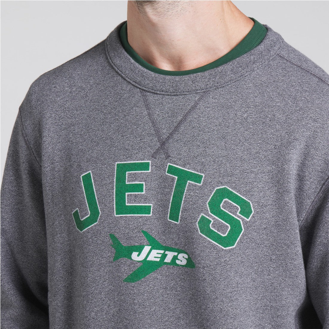 Fanatics New York Jets Loop Terry Pullover Sweatshirt Heather Gray