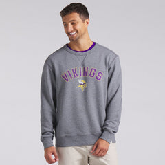 Fanatics Minnesota Vikings Loop Terry Pullover Sweatshirt Heather Gray