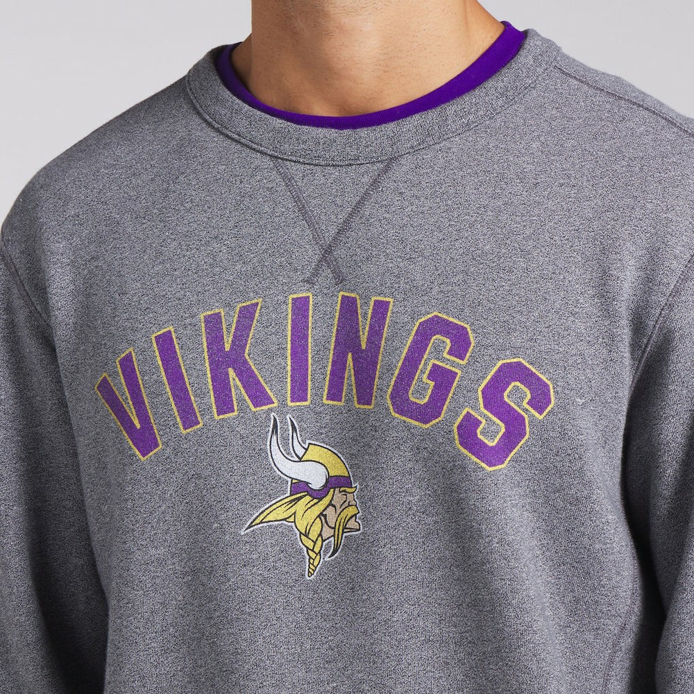 Fanatics Minnesota Vikings Loop Terry Pullover Sweatshirt Heather Gray