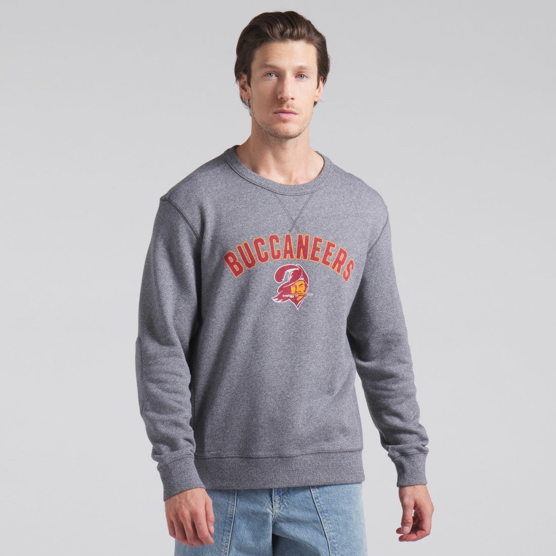 Fanatics Tampa Bay Buccaneers Loop Terry Pullover Sweatshirt Heather Gray