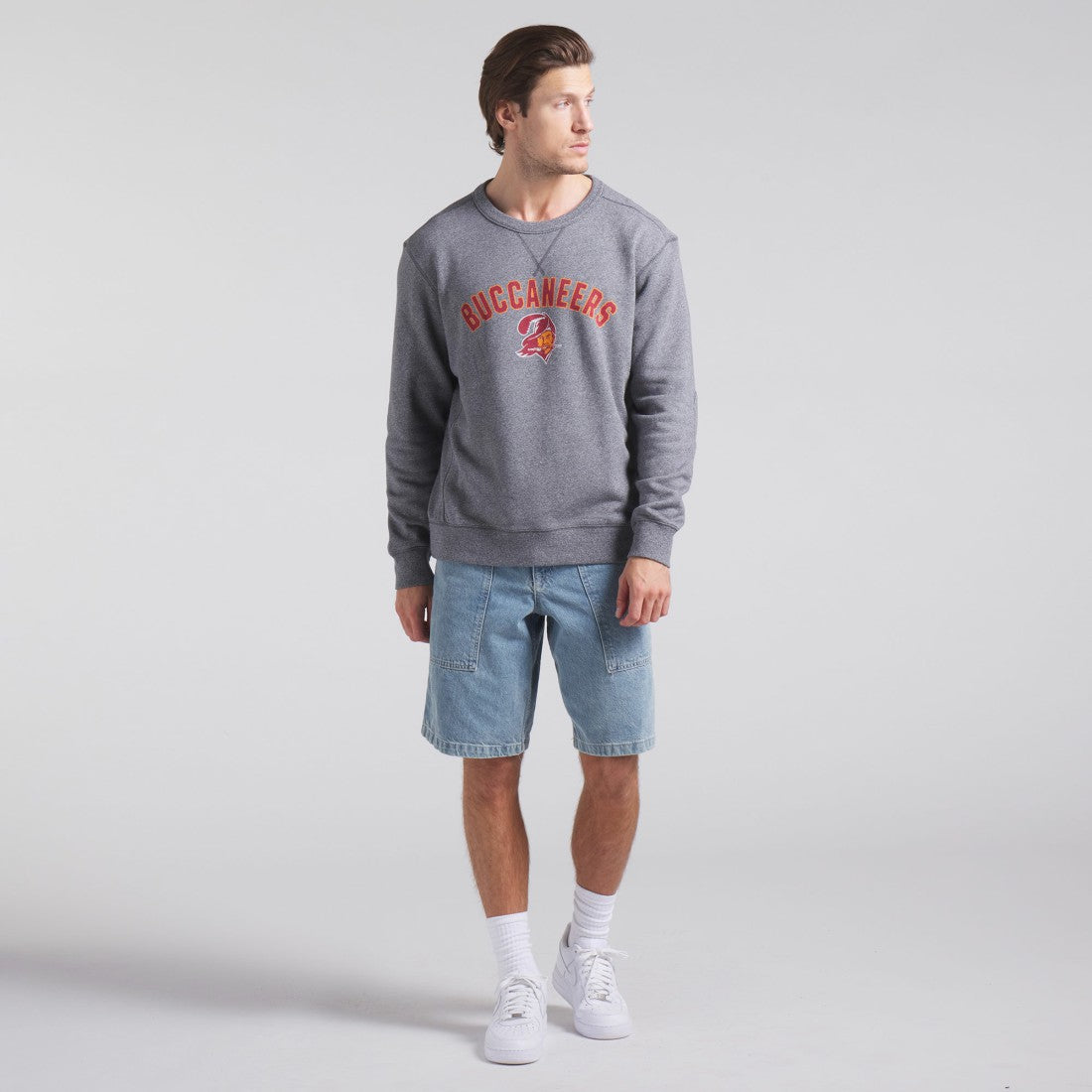 Fanatics Tampa Bay Buccaneers Loop Terry Pullover Sweatshirt Heather Gray