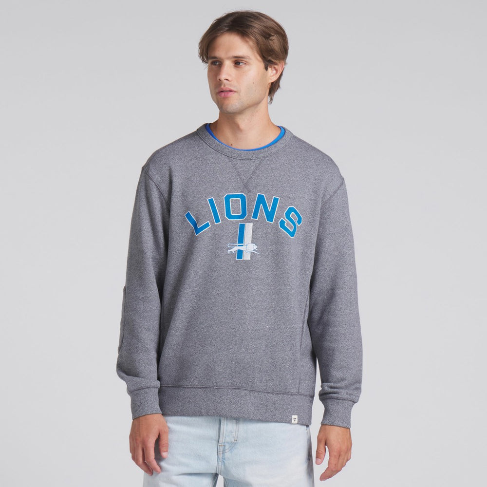 Fanatics Detroit Lions Loop Terry Pullover Sweatshirt Heather Gray