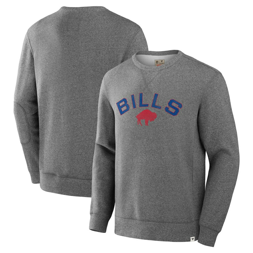 Fanatics Buffalo Bills Loop Terry Pullover Sweatshirt Heather Gray