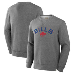 Fanatics Buffalo Bills Loop Terry Pullover Sweatshirt Heather Gray