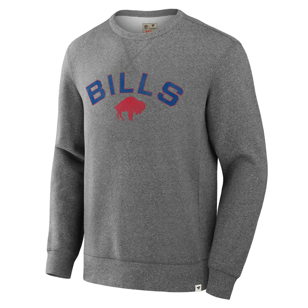 Fanatics Buffalo Bills Loop Terry Pullover Sweatshirt Heather Gray