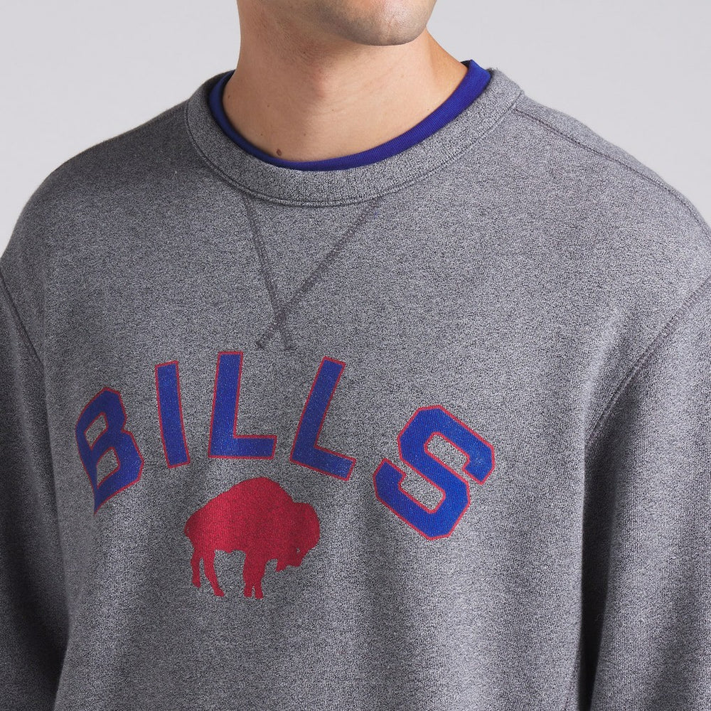 Fanatics Buffalo Bills Loop Terry Pullover Sweatshirt Heather Gray