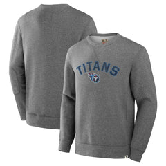 Fanatics Tennessee Titans Loop Terry Pullover Sweatshirt Heather Gray