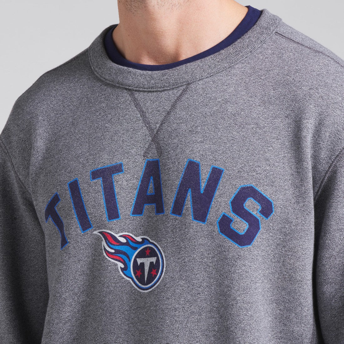 Fanatics Tennessee Titans Loop Terry Pullover Sweatshirt Heather Gray