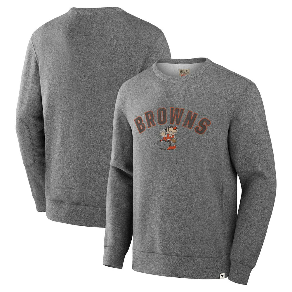 Fanatics Cleveland Browns Loop Terry Pullover Sweatshirt Heather Gray