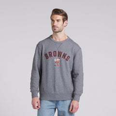 Fanatics Cleveland Browns Loop Terry Pullover Sweatshirt Heather Gray