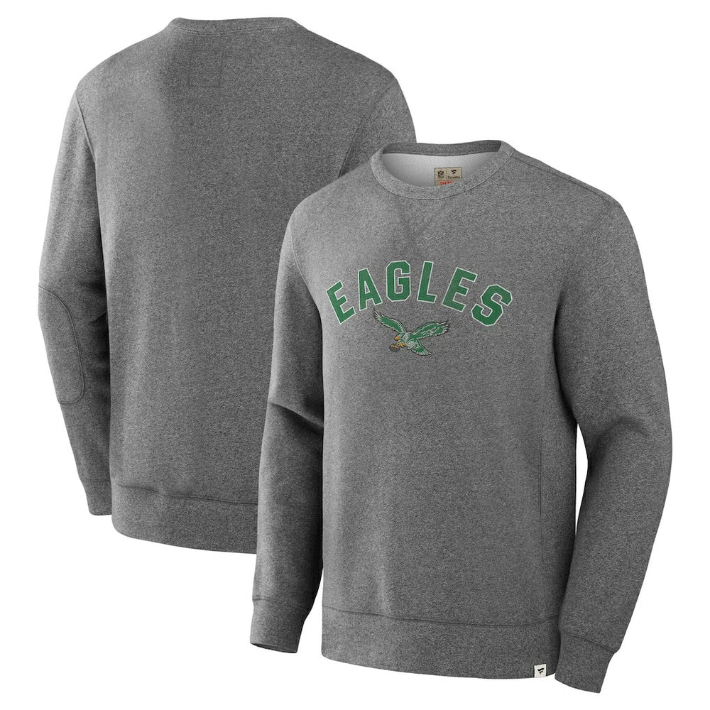 Fanatics Philadelphia Eagles Loop Terry Pullover Sweatshirt Heather Gray