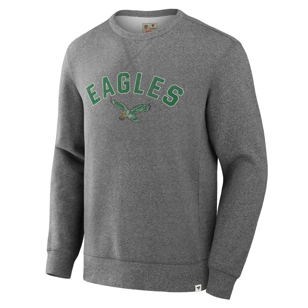 Fanatics Philadelphia Eagles Loop Terry Pullover Sweatshirt Heather Gray