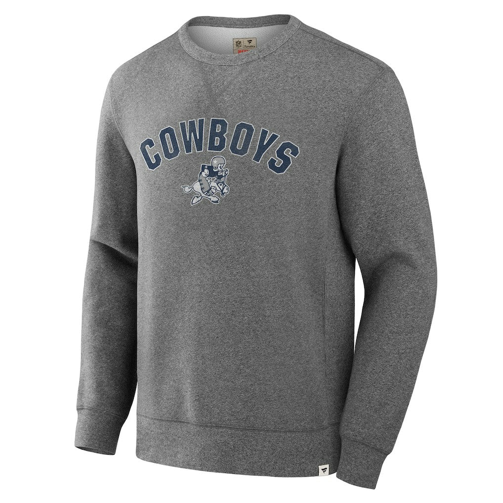 Fanatics Dallas Cowboys Loop Terry Pullover Sweatshirt Heather Gray