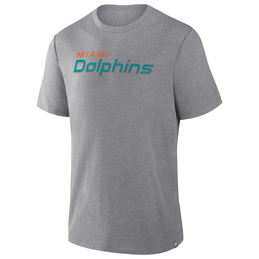Fanatics Miami Dolphins Pass Rush Tri-Blend T-Shirt Heather Gray