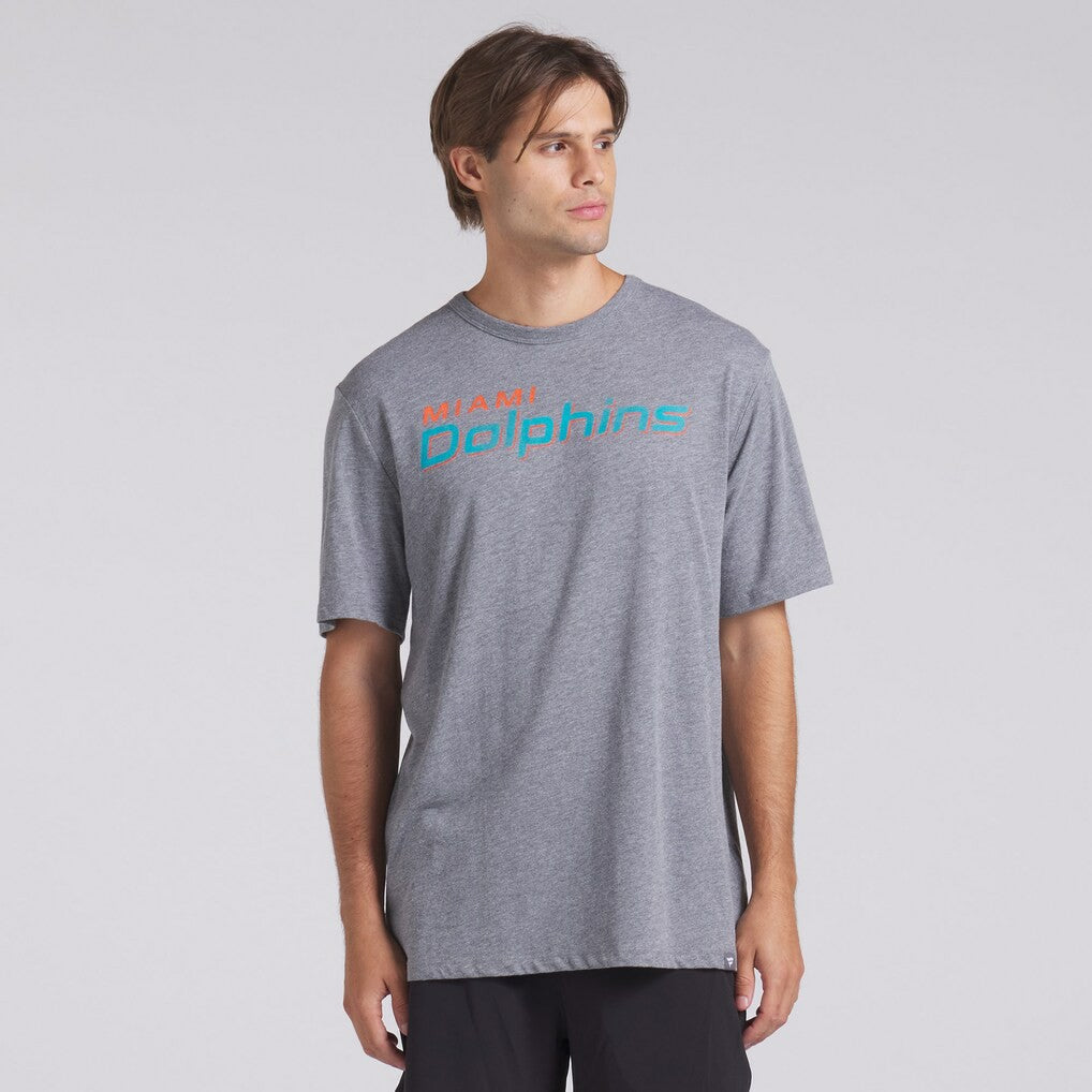 Fanatics Miami Dolphins Pass Rush Tri-Blend T-Shirt Heather Gray