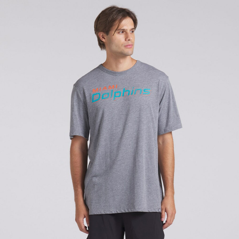 Fanatics Miami Dolphins Pass Rush Tri-Blend T-Shirt Heather Gray